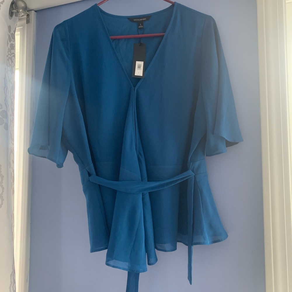 Large Banana Republic wrap blouse